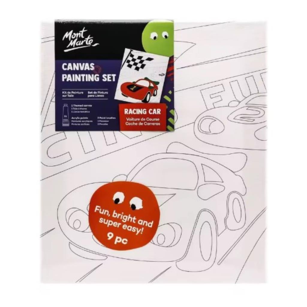 Mont Marte Kids Paint Me Set 9pce - Racing Cars